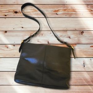 Etienne Aigner Black Leather Shoulder Bag